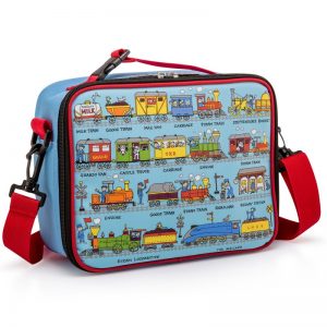 desiatová taška vláčiky